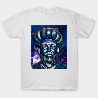 Ibn al Nafis Dark Night Portrait | Ibn al Nafis Artwork 5 T-Shirt